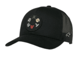 Black Grand Prix Racewear cap with embroidered logo and mesh back for racing enthusiasts.