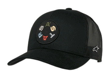 Black Grand Prix Racewear cap with embroidered logo and mesh back for racing enthusiasts.