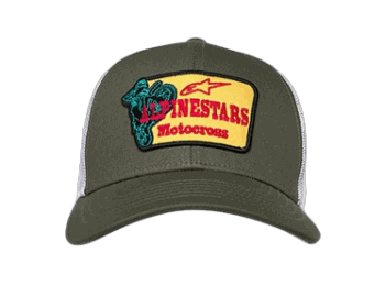 ALP1244-81610 Alpinestars Hardware Trucker Cap Military / White