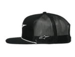Black and grey Grand Prix Racewear cap with mesh back and Alpinestars logo, ideal for motorsport enthusiasts.