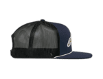 Black and navy Grand Prix Racewear cap with mesh back, ideal for motorsport enthusiasts and racing fans.