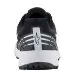 Black and white Grand Prix Racewear racing shoe with Alpinestars logo, designed for motorsport enthusiasts and professional drivers.