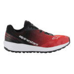 Alpinestars Grand Prix Racewear racing shoe in red, black, and white with Alpinestars logo, designed for motorsport enthusiasts.