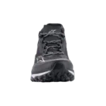 Black and grey Grand Prix Racewear racing shoe with laces and logo, designed for motorsport enthusiasts and professional racers.