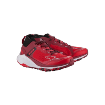 Red and black Grand Prix Racewear racing shoes designed for motorsport enthusiasts and professional drivers.