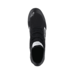 Black Grand Prix Racewear racing shoe with white logo and laces, designed for motorsport enthusiasts and professional drivers.