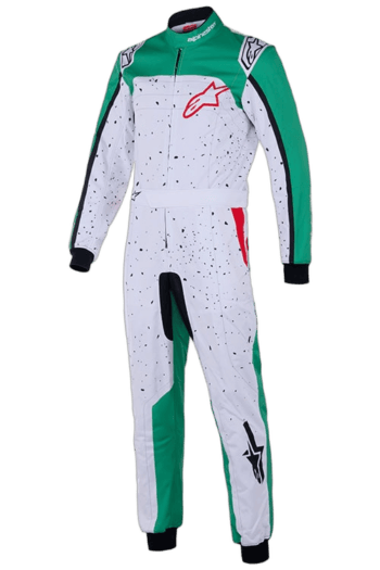 Alpinestars KMX-9 V3 Graphic 6 Kart Suit - White/Green/Red