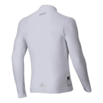 White Grand Prix Racewear racing jacket with high collar and long sleeves, featuring a small logo on the back neck area.