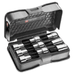 Facom 1/2' Bit Socket Set Torx Tx20-60 in a black plastic case with chrome sockets.