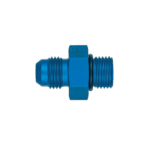 Blue Goodridge -04 JIC Male to 7/16 O'ring pump fitting for racing applications.