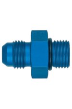 Blue racing car part, possibly a valve or connector, used in motorsport engineering, on a white background.