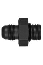 Close-up of a black racing car part, possibly a valve or connector, used in motorsport engineering for Grand Prix racewear.