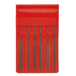Set of six Facom needle files in a red case, ideal for precision metalwork and finishing tasks.