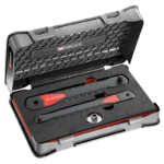 Facom set of 2 AXS extensions in a compact black and red case, designed for precise mechanical work.