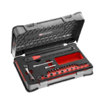 Facom Axs 1/4' Socket Set in a compact case with various sockets and tools for professional use.