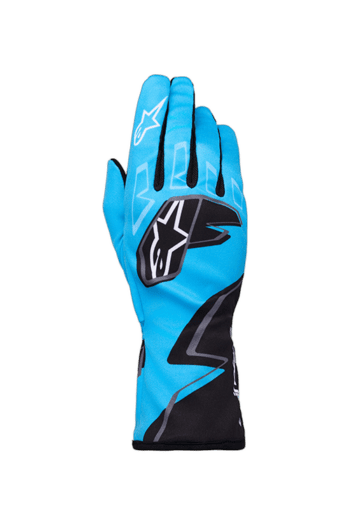 Alpinestars Tech-1 K Race V2 Graphic 1 Kart Gloves-3550326-Cyan-Black-White-1