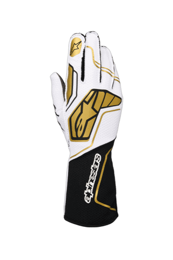 Alpinestars Tech-1 KX V4 Kart Gloves-3551824-White-Black-Gold-1