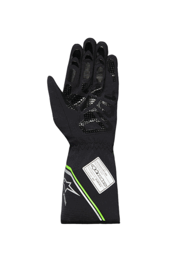Alpinestars Tempest V3 Waterproof Kart Gloves-3550626_167-Black-Fluro Green-2