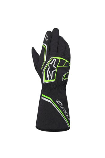 Alpinestars Tempest V3 Waterproof Kart Gloves - Junior-Black-Fluro Green-3550726-1