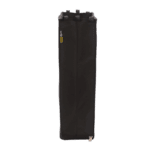 Black Grand Prix Racewear equipment bag with yellow logo, designed for motorsport gear storage.