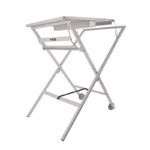 Silver folding race start stand for motorsport, lightweight and portable for racing events and track days.