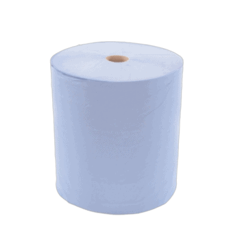 Large white roll of paper towel, ideal for racewear cleaning and maintenance at Grand Prix events.