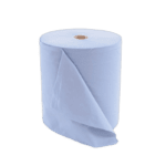 A roll of white paper towels, ideal for cleaning and maintenance tasks in racing environments.
