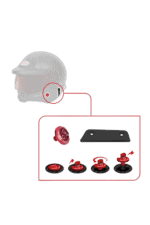 GPR Direct Grand Prix Racewear helmet communication system with microphone and control buttons for racing safety.