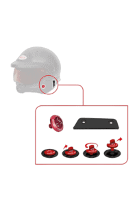 GPR Direct Grand Prix Racewear helmet communication system with microphone and control buttons for racing safety.