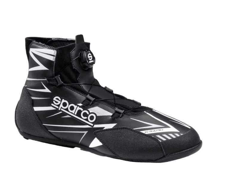BKB0002B0_K06 Sparco K-Rapid Kart Boots - Rotor Closure Black White