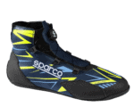 Sparco K-Rapid Kart Boots Rotor Closure Colour Navy Blue / Light Blue / Fluro Yellow