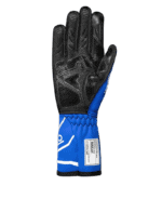 Black and blue racing glove from Grand Prix Racewear, designed for motorsport safety and performance.