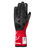 High-performance racing glove from Grand Prix Racewear with black and red design, offering superior grip and protection for motorsport enthusiasts.