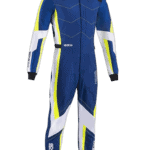 Sparco Kerb Advanced Kart Suit - Blue/Fluro Yellow