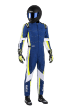 Grand Prix racewear racing suit with helmet and gloves, designed for motorsport safety and performance.