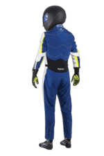 Motorsport racing suit and helmet from Grand Prix Racewear, designed for safety and performance in motorsport events.