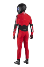 Motorsport racing suit and helmet from Grand Prix Racewear, designed for professional drivers and enthusiasts.