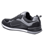 Black and grey Grand Prix Racewear racing shoe with breathable mesh and durable sole for motorsport enthusiasts.
