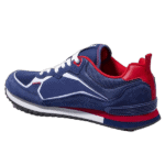 Blue and red Grand Prix Racewear sneaker with white accents, designed for motorsport enthusiasts and racers.