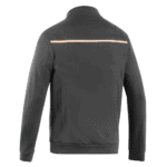 Black Grand Prix Racewear jacket with reflective stripe, designed for motorsport safety and style.