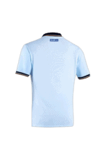 Light blue Grand Prix racing jersey with black and orange trim, featuring Sparco branding on the back.