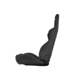 Black Grand Prix Racewear racing seat with ergonomic design for motorsport safety and comfort.