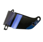 Grand Prix Racewear racing helmet visor with tinted shield and secure fastening mechanism.