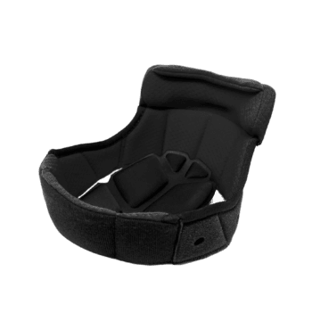 Black racing helmet neck support cushion for motorsport safety and comfort from Grand Prix Racewear.