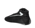 Black Grand Prix Racewear racing shoe with white accents, designed for motorsport enthusiasts and professional drivers.