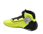 High-visibility yellow and black racing shoe from Grand Prix Racewear, designed for motorsport safety and performance.