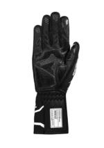 Black Grand Prix Racewear racing glove with protective padding and grip details for motorsport safety.