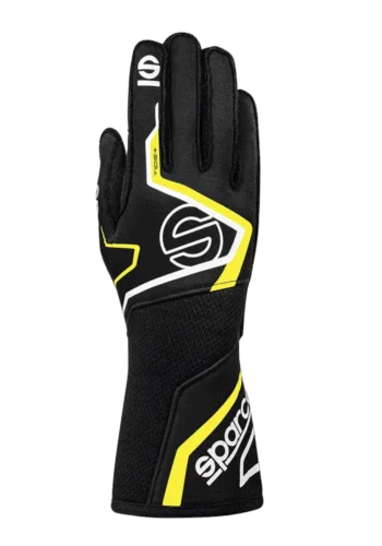 Sparco Tide + Race Gloves - Black/Fluro Yellow
