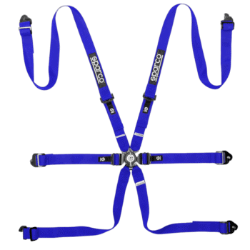 BRN0040B0B01 Sparco Competition H-2 PD 6 Point Harness - Blue
