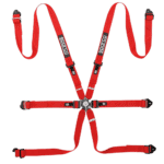 BRN0040B0R01 Sparco Competition H-2 PD 6 Point Harness - Red